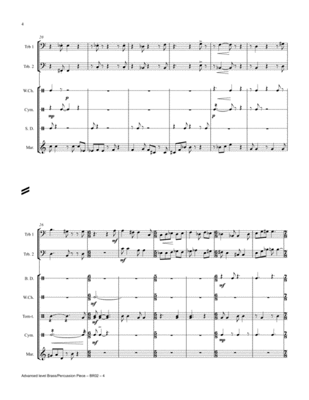 Brass Quintet & Percussion Ensemble Piece image number null