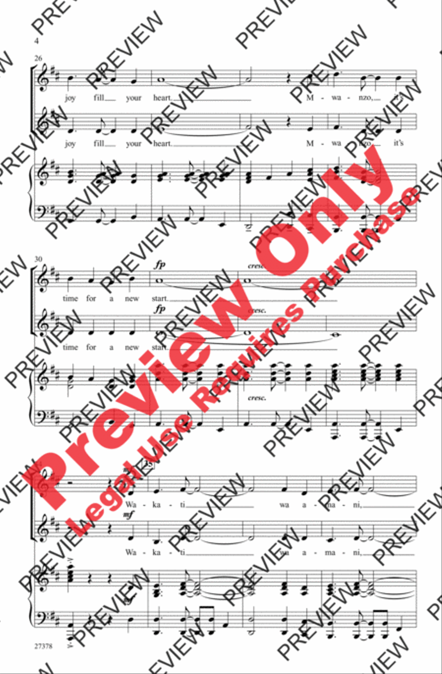 Wakati wa Amani 2-Part scores gallery preview page 4