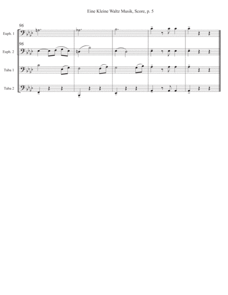 Eine Kleine Waltz Musik for Tuba/Euphonium Quartet image number null