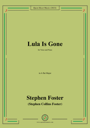 Book cover for S. Foster-Lula Is Gone,in A flat Major