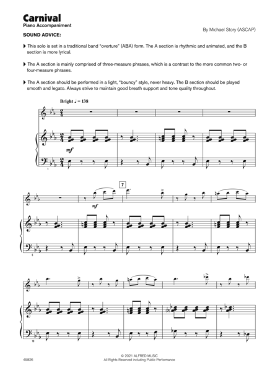 Carnival (Sound Innovations Soloist, Mallets) Small Ensemble scores gallery preview page 4