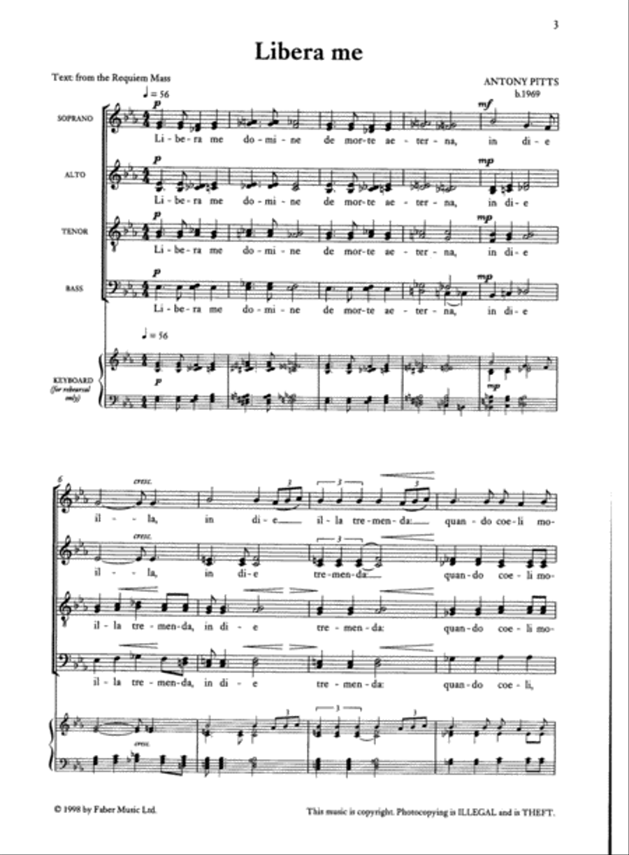 Libera Me and Lamentations 5 4-Part scores gallery preview page 2