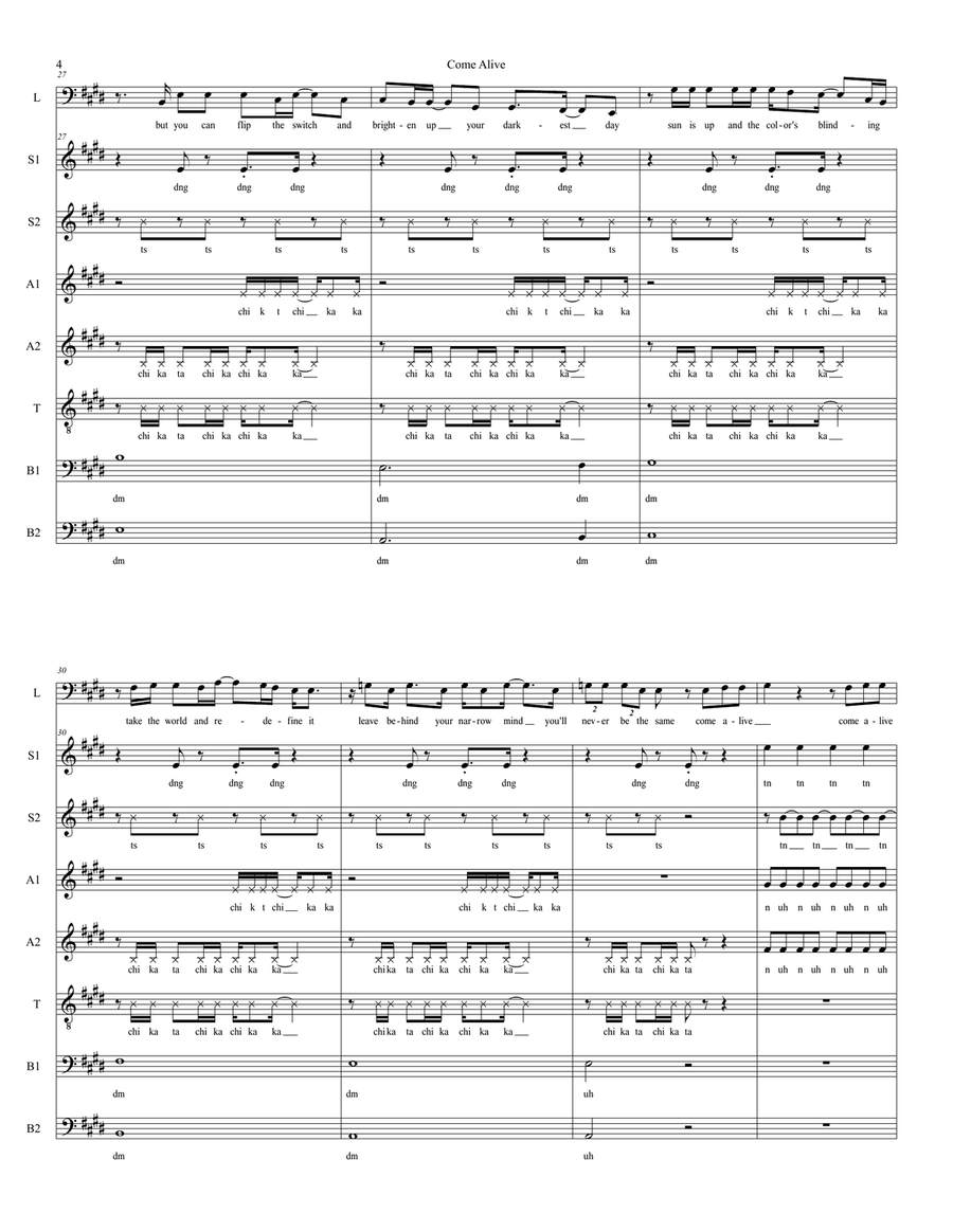 Come Alive 4-Part scores gallery preview page 4