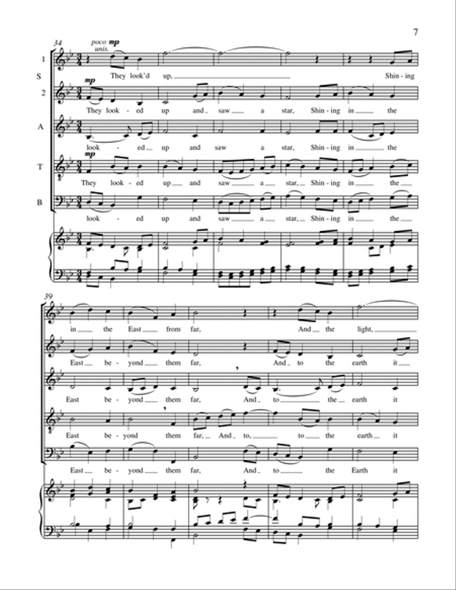 Carols of the Nativity: 5. The First Noel SSATB scores gallery preview page 6