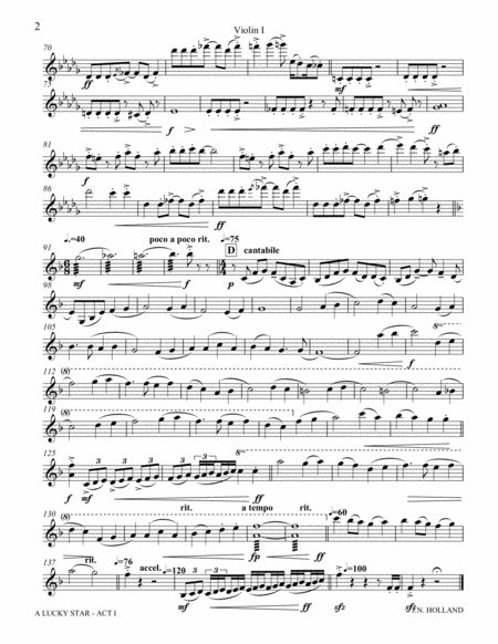 "A Lucky Star" A 1920s Musical, Individual Parts (String Parts)