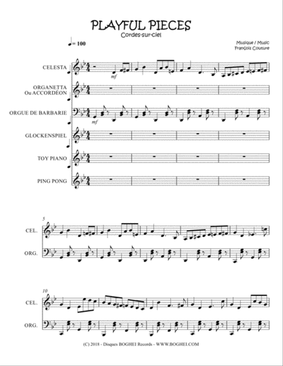 CORDES-SUR-CIEL (PLAYFUL PIECES) Small Ensemble scores gallery preview page 1