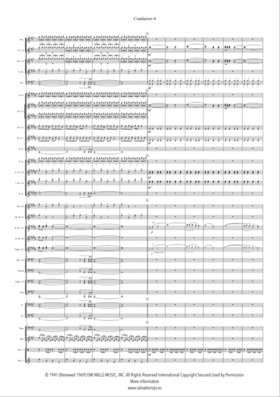 Carol Of The Drum Concert Band scores gallery preview page 4