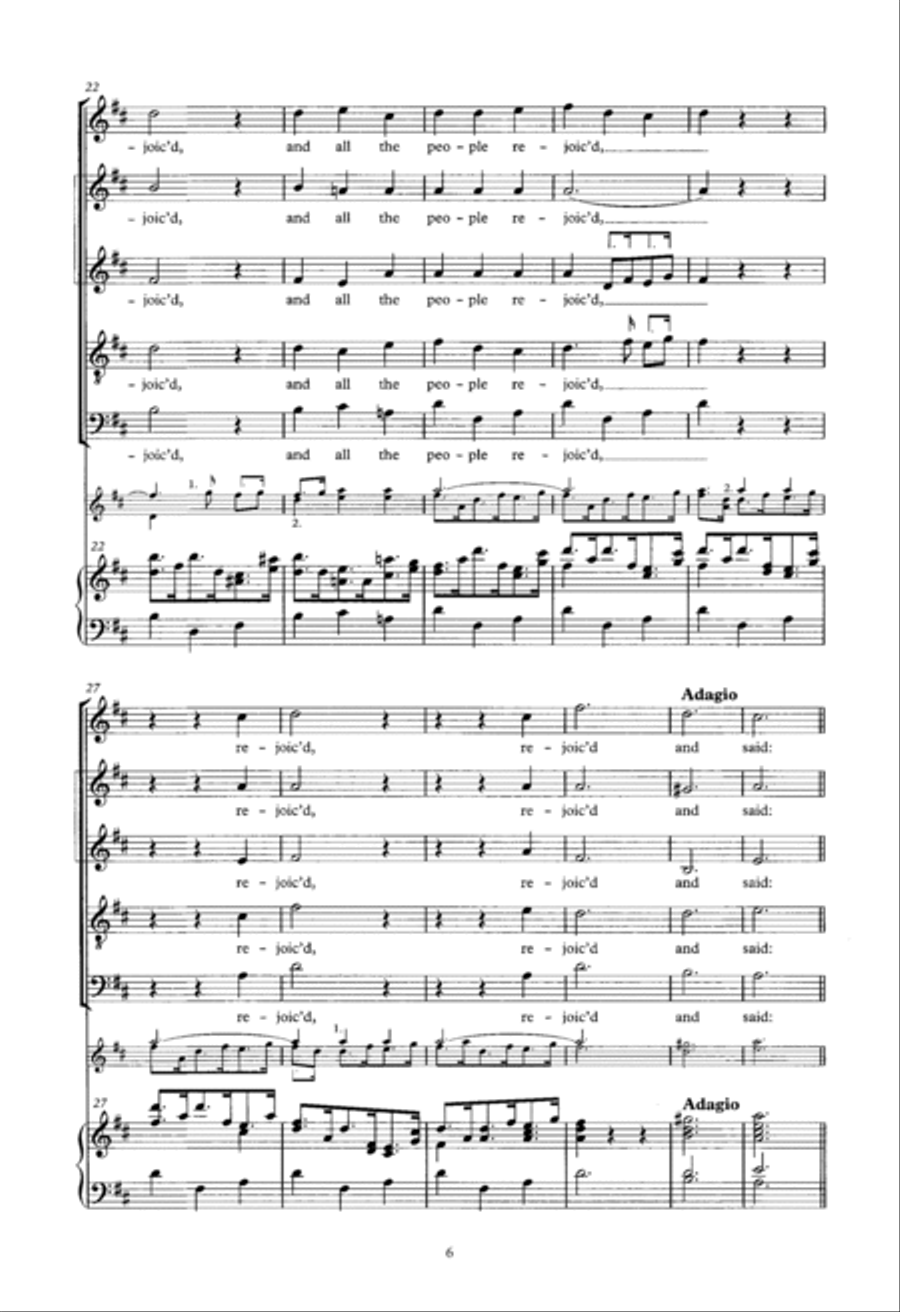Zadok The Priest (arr. Donald Burrows) Choir scores gallery preview page 6