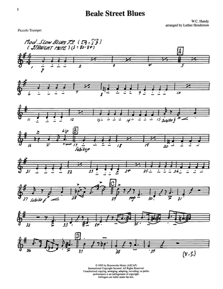 Beale Street Blues - Bb Piccolo Trumpet
