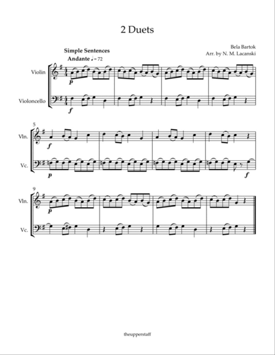 Simple Sentences and Smooth Syncopations String Duet scores gallery preview page 2