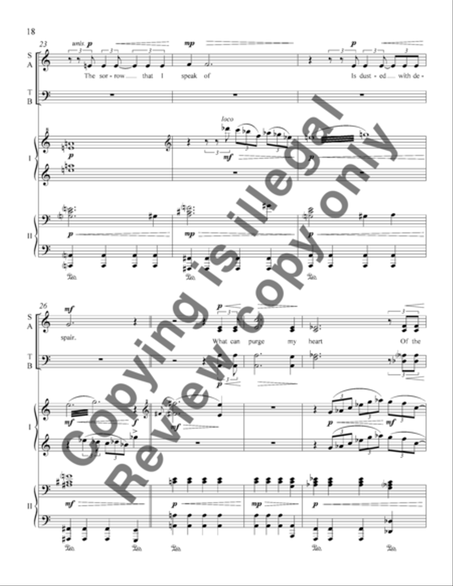 Afro-American Fragments: 4. Song for Billie Holiday 4-Part scores gallery preview page 17
