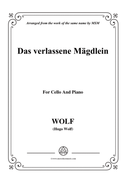 Wolf-Das verlassene Mägdlein, for Cello and Piano image number null