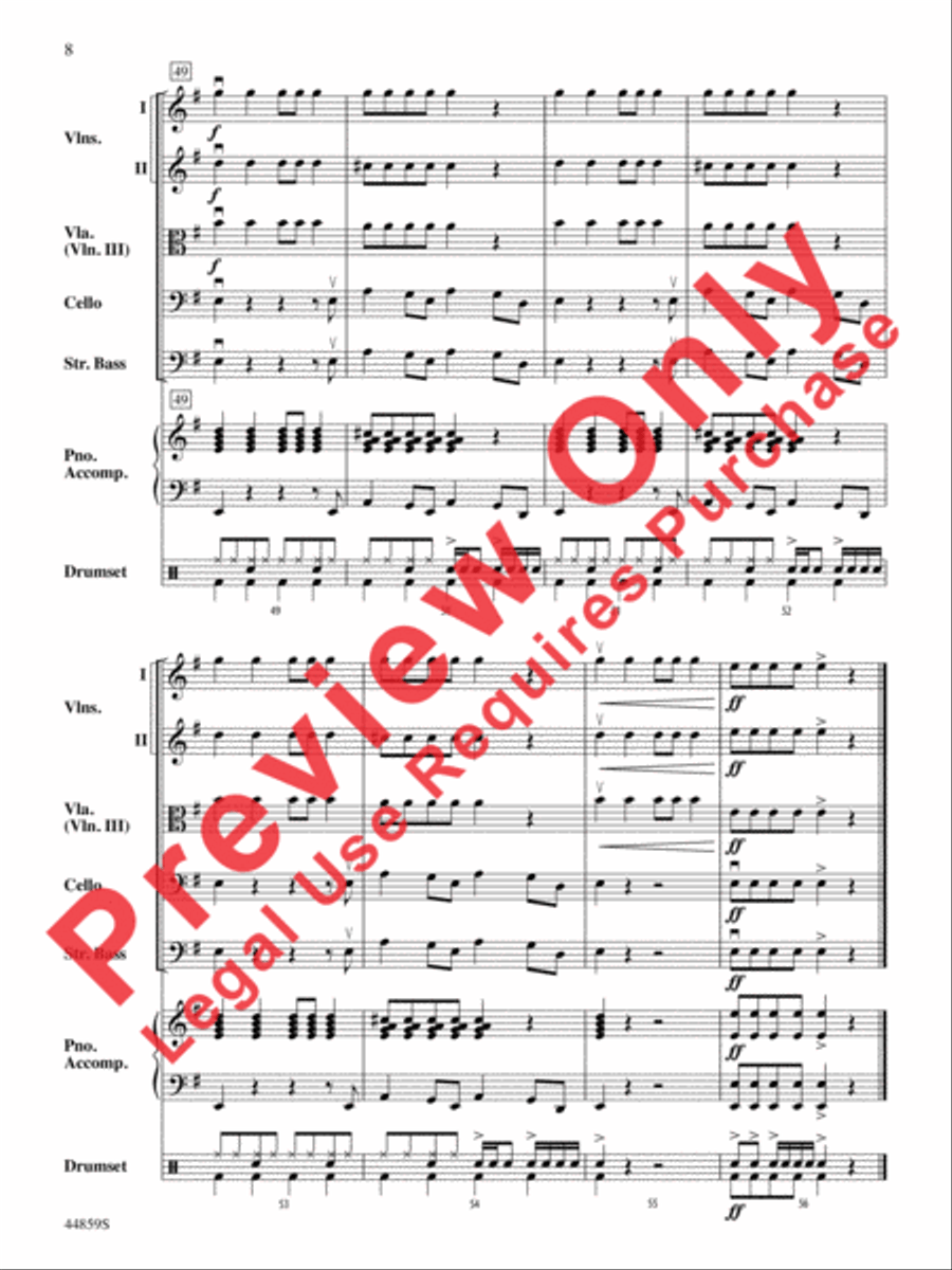 Uptown Funk, Theme from String Orchestra scores gallery preview page 9