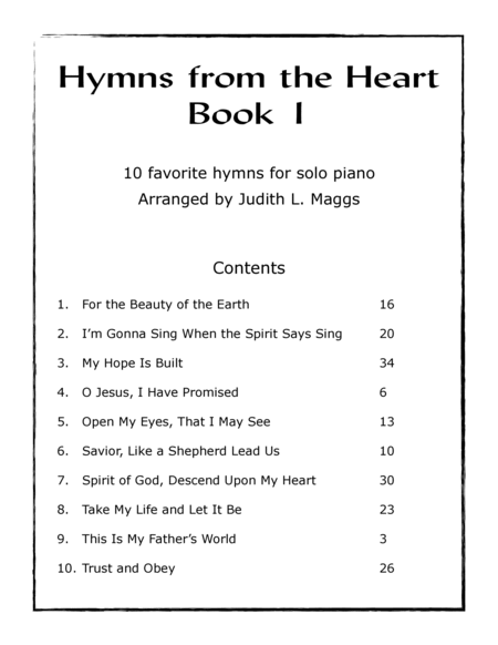 Hymns from the Heart (Book 1) - Piano arrangements of beloved hymns image number null