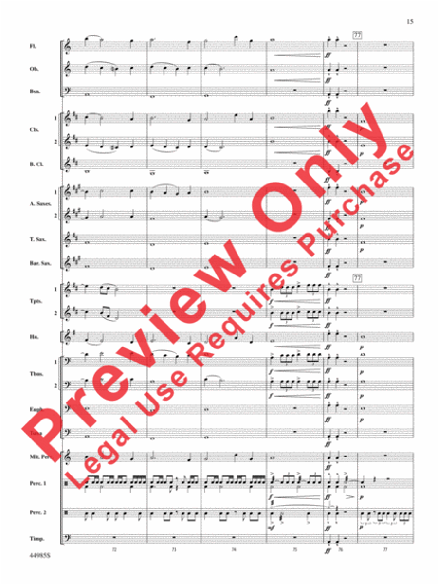 Pursuit of the Centaur Concert Band scores gallery preview page 16