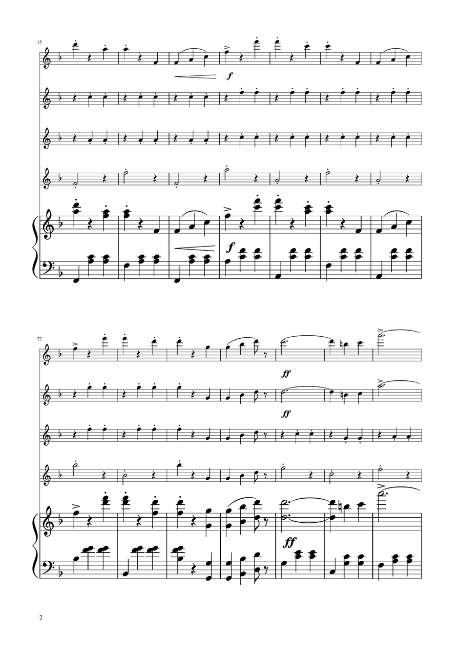 Blue Danube Walzt - Flute Quartet Flute Quartet scores gallery preview page 2