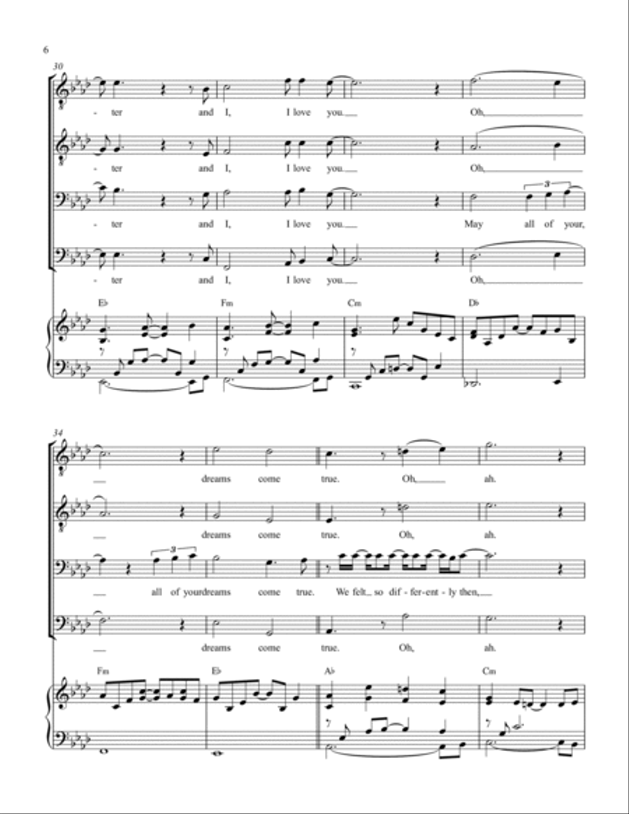 You Are My Sister TTBB scores gallery preview page 6