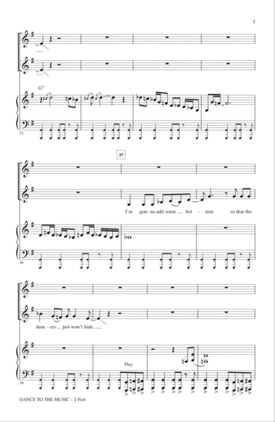 Dance To The Music 2-Part scores gallery preview page 4