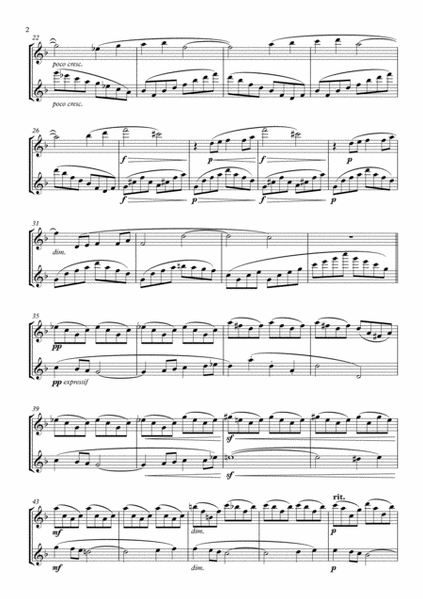 Reverie arranged for Flute & Bass Flute image number null