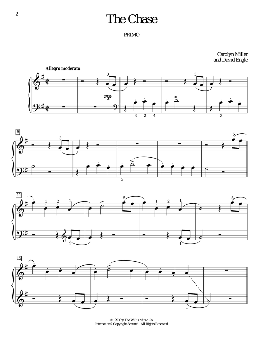 The Chase Piano Duet scores gallery preview page 2