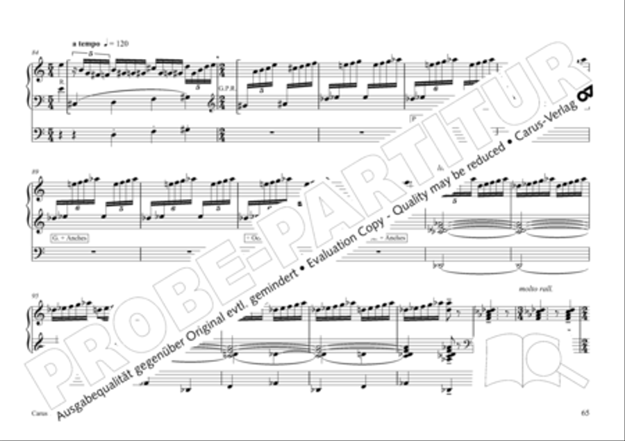 Tournemire: Funf Improvisationen fur Orgel solo Organ Solo scores gallery preview page 65