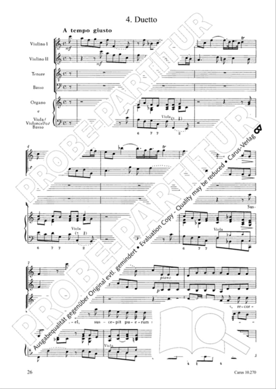 Magnificat in B flat major 4-Part scores gallery preview page 27