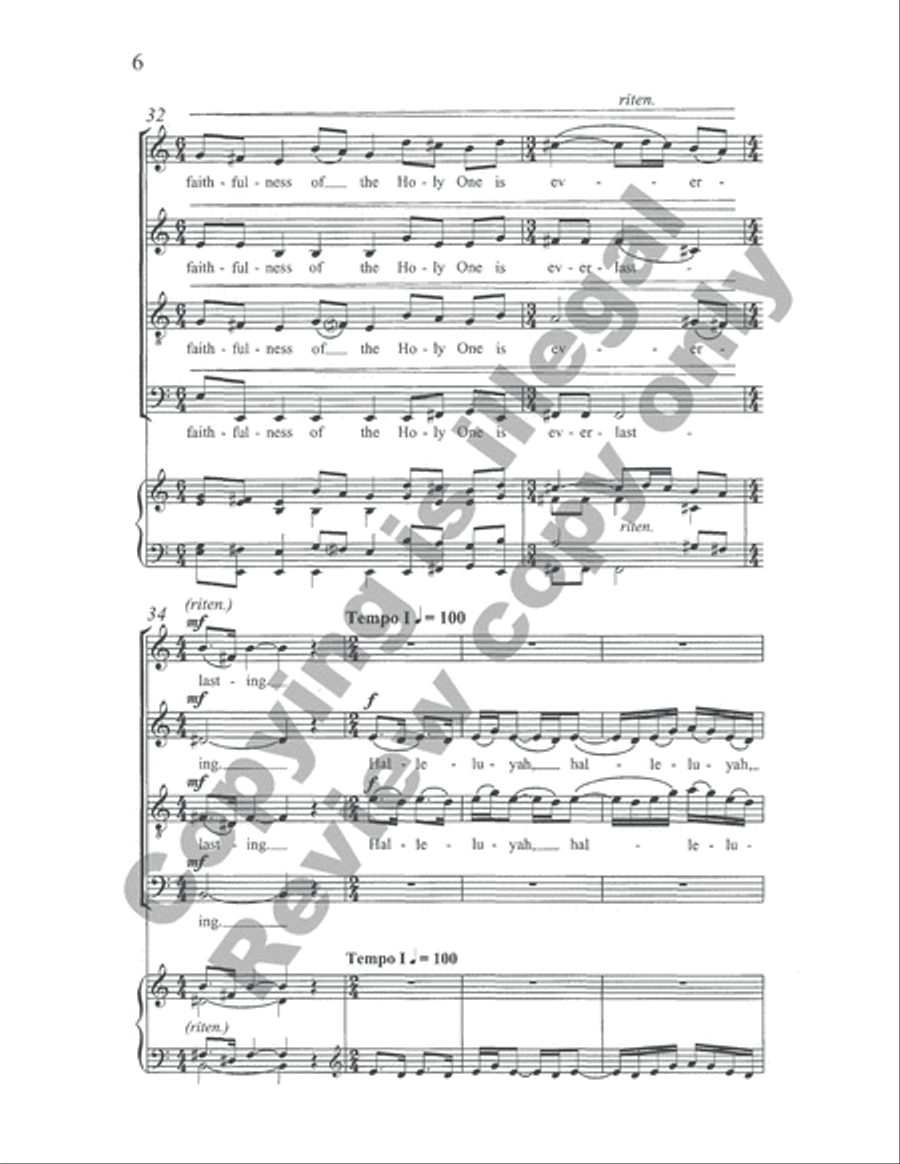 Psalm 117 Psalm 117 4-Part scores gallery preview page 9