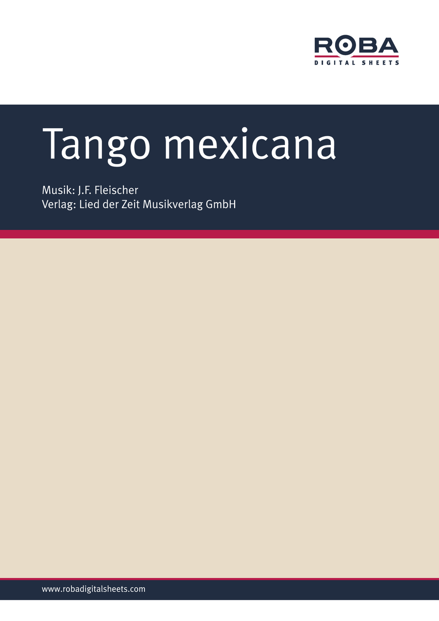 Tango mexicana Voice - Digital Sheet Music