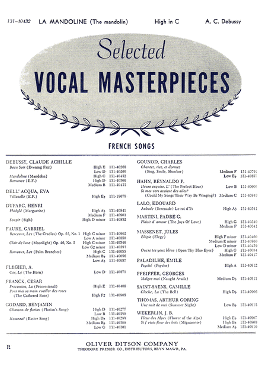 La Mandoline Chamber Music scores gallery preview page 1