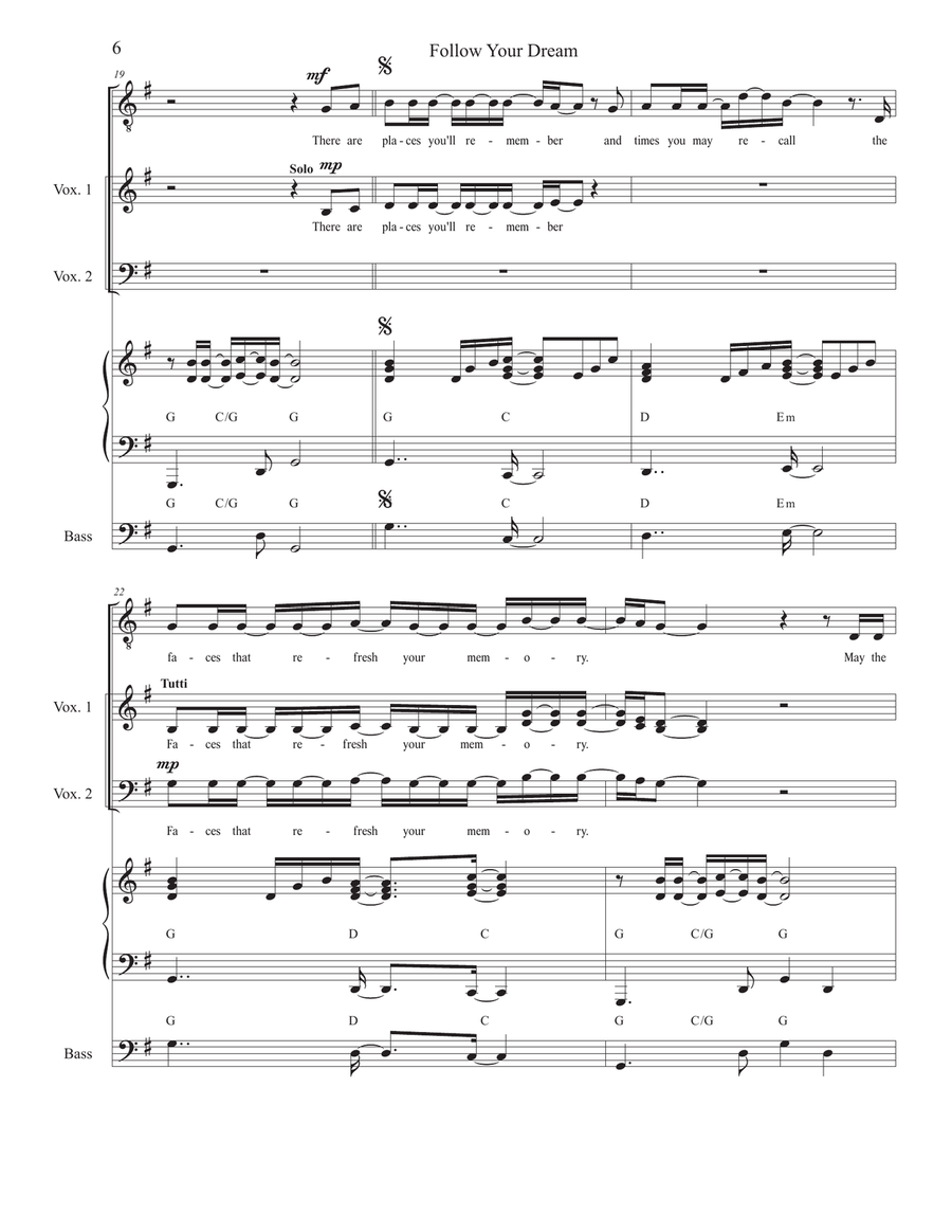 Follow Your Dreams Follow Your Dreams 3-Part scores gallery preview page 6