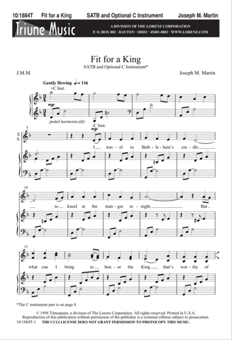 Fit For a King 4-Part scores gallery preview page 1