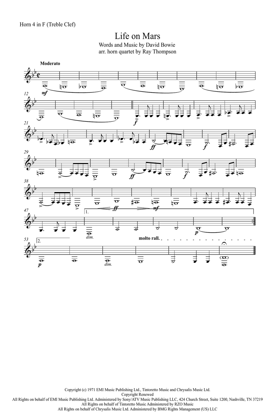 Life On Mars Brass Ensemble scores gallery preview page 6