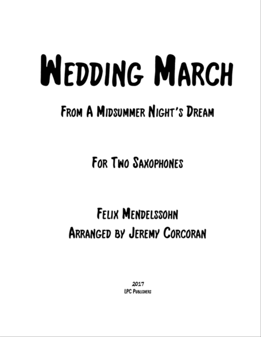 Wedding March from A Midsummer Night's Dream Woodwind Duet scores gallery preview page 1