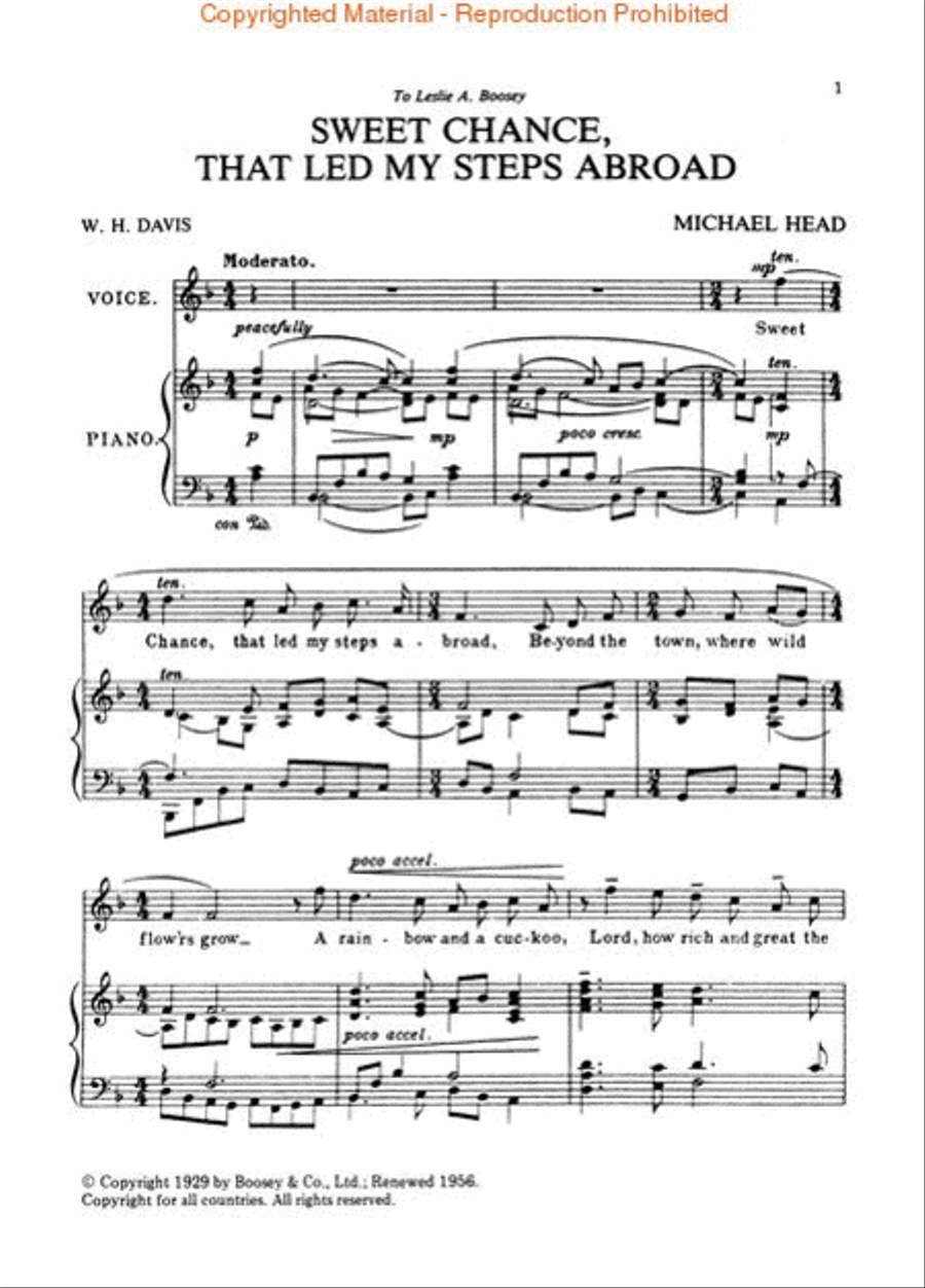 Michael Head Song Album – Volume I Voice Solo scores gallery preview page 2
