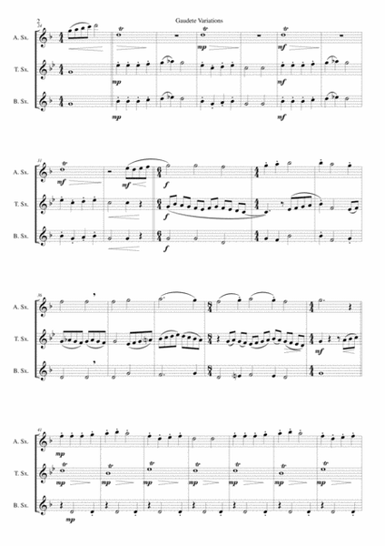 Gaudete Variations for saxophone trio image number null