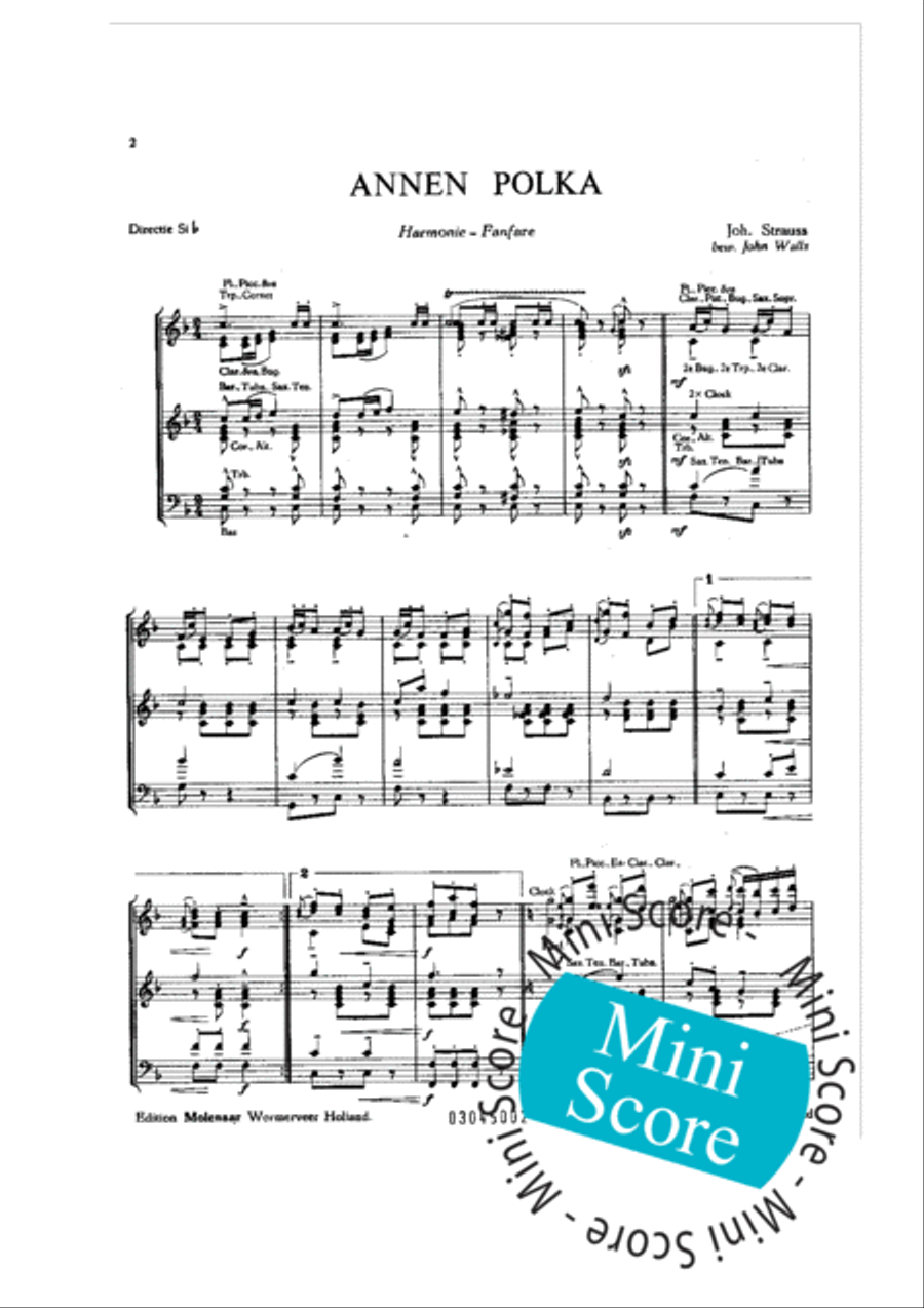 Annen Polka Concert Band scores gallery preview page 4