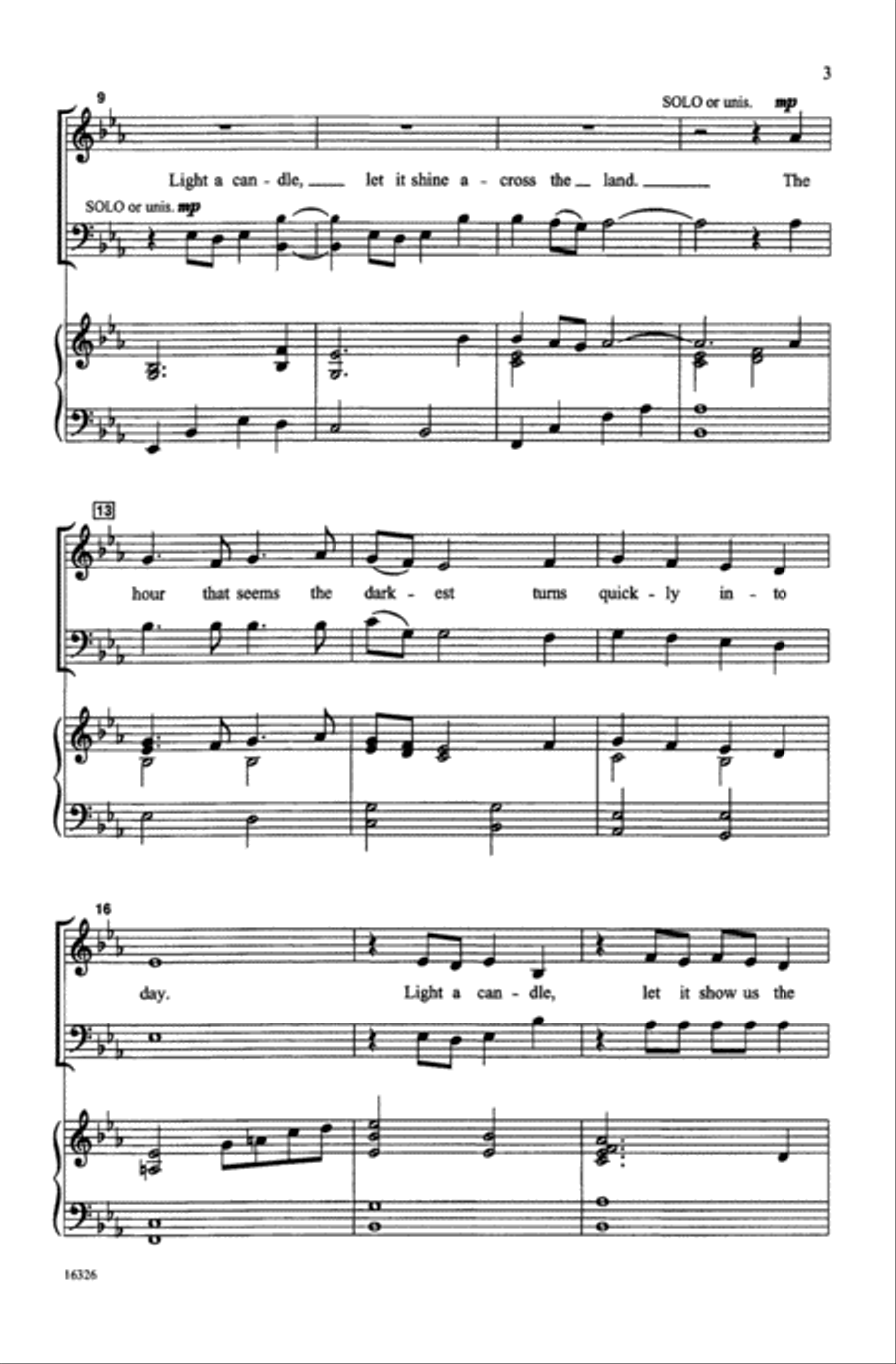Light a Candle Choir scores gallery preview page 2