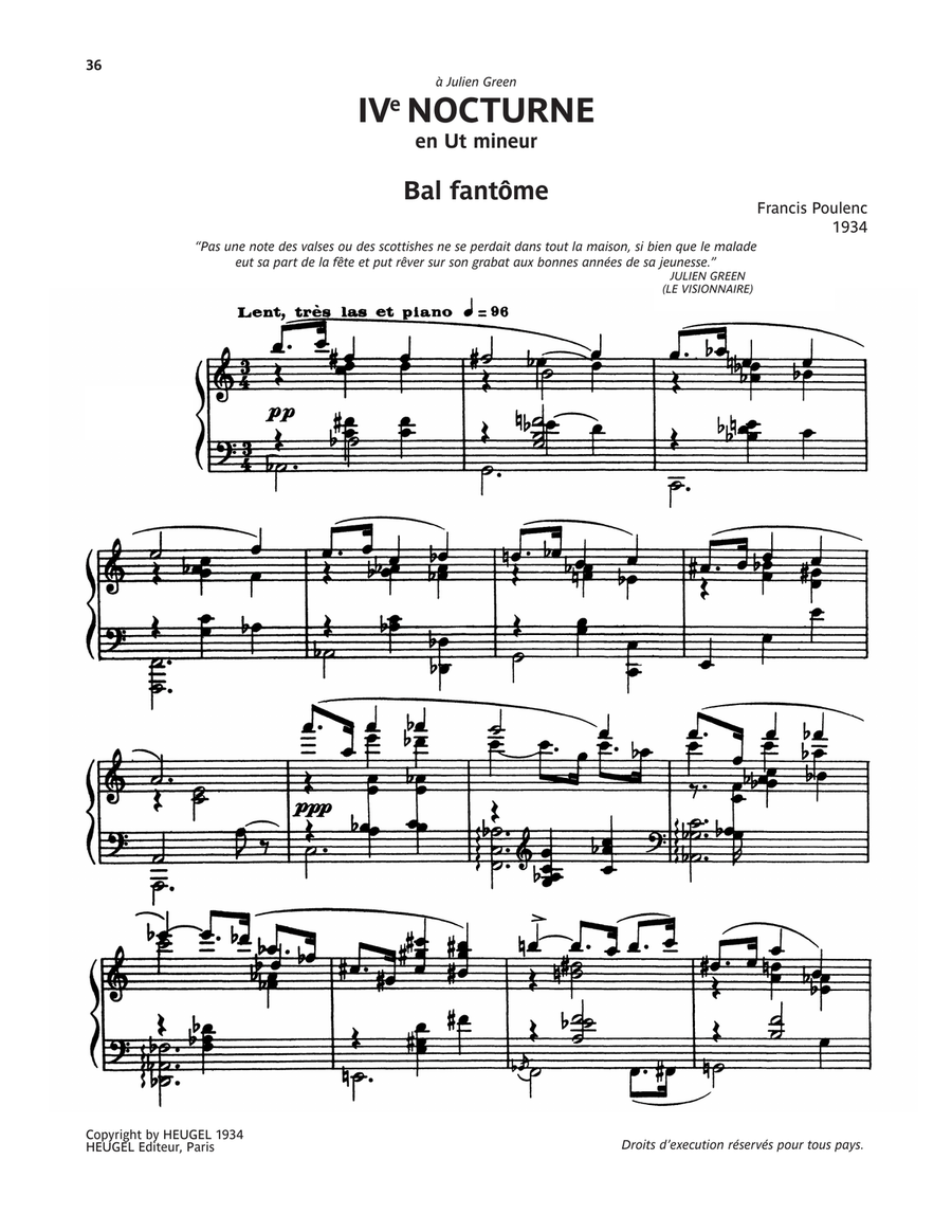 Nocturne No. 4 (Bal Fantome) Piano Solo scores gallery preview page 1