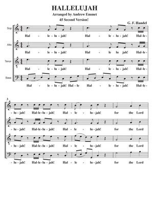 Hallelujah Chorus 45 seconds! A Cappella SATB