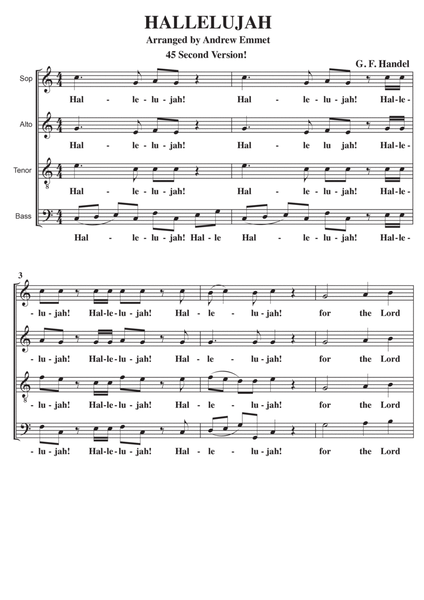 Hallelujah Chorus 45 seconds! A Cappella SATB image number null