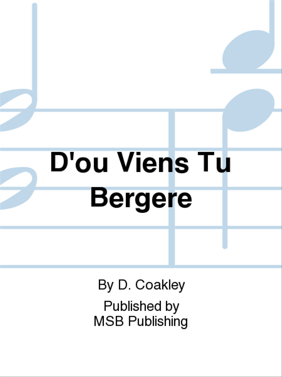 D'ou Viens Tu Bergere String Orchestra scores gallery preview page 1
