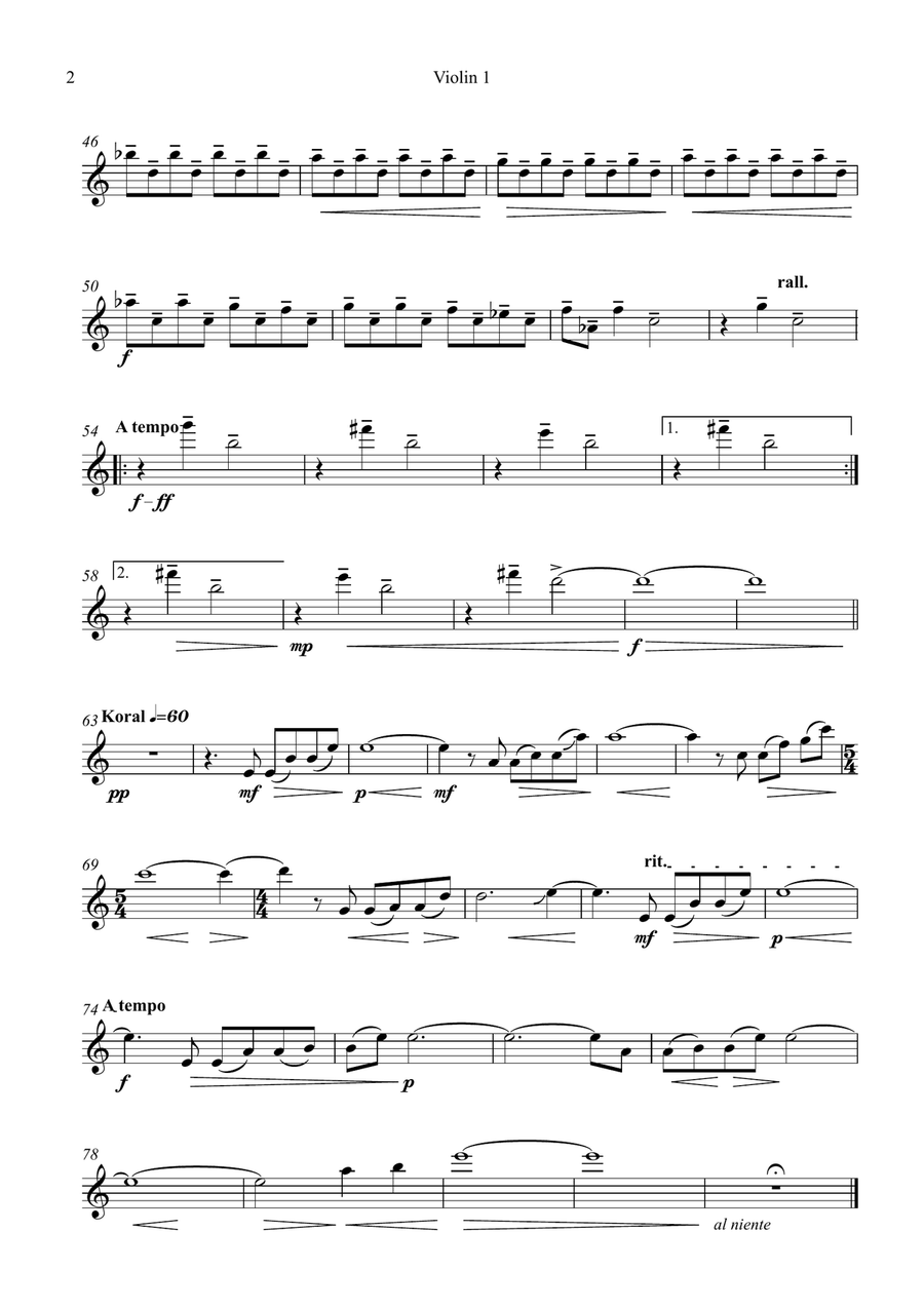 Koral & Vocalise for string orchestra or quartet String Orchestra scores gallery preview page 6