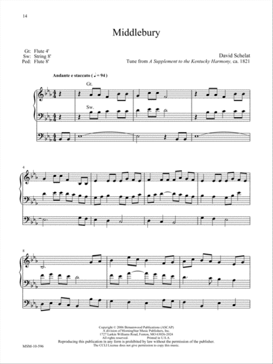 A Mighty Fortress: Seven Hymn Preludes for Organ Organ Solo scores gallery preview page 7