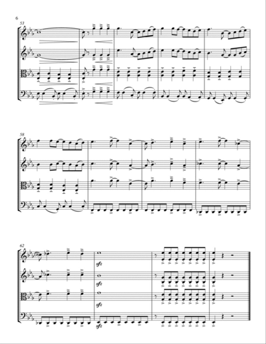 Can't Take My Eyes Off Of You String Quartet scores gallery preview page 6
