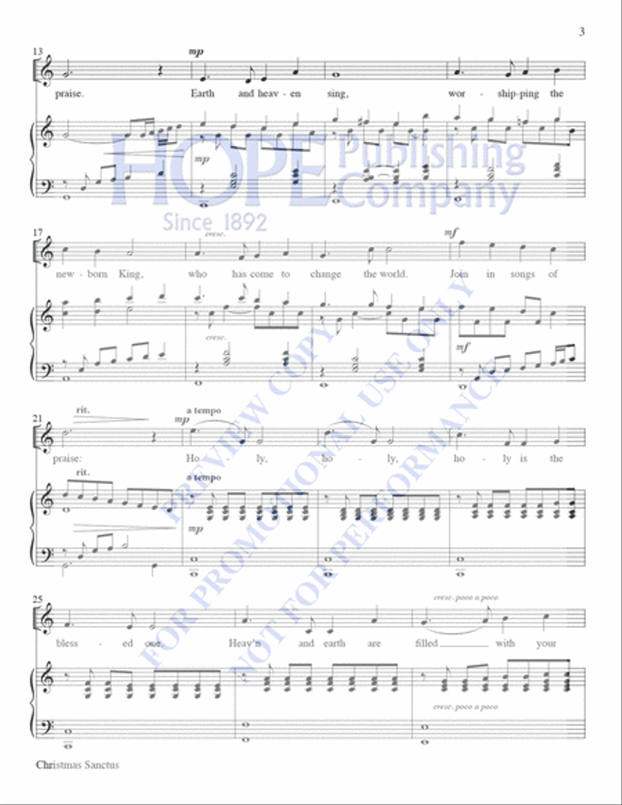 Christmas Sanctus Christmas Sanctus Choir scores gallery preview page 3