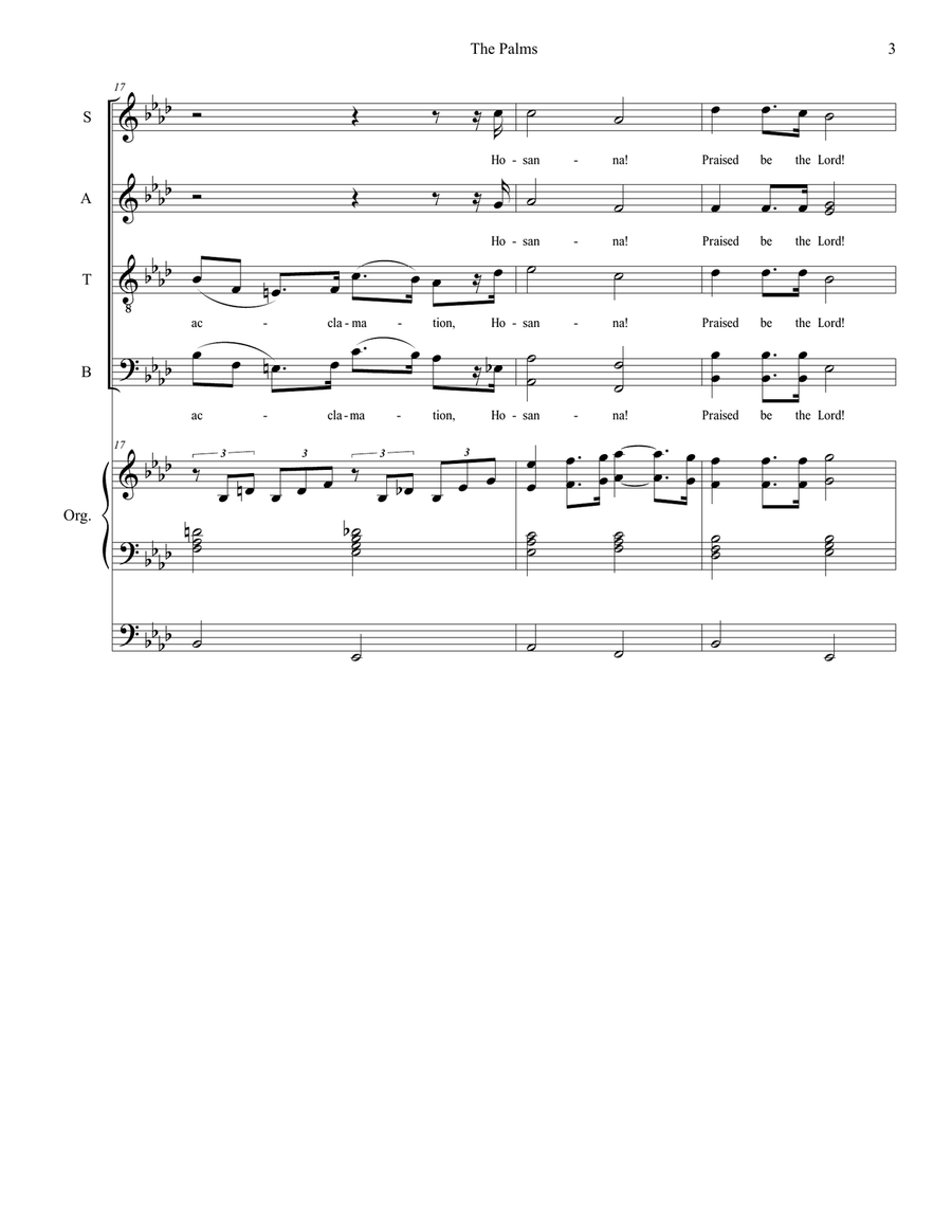 The Palms (SATB) The Palms (SATB) 4-Part scores gallery preview page 3