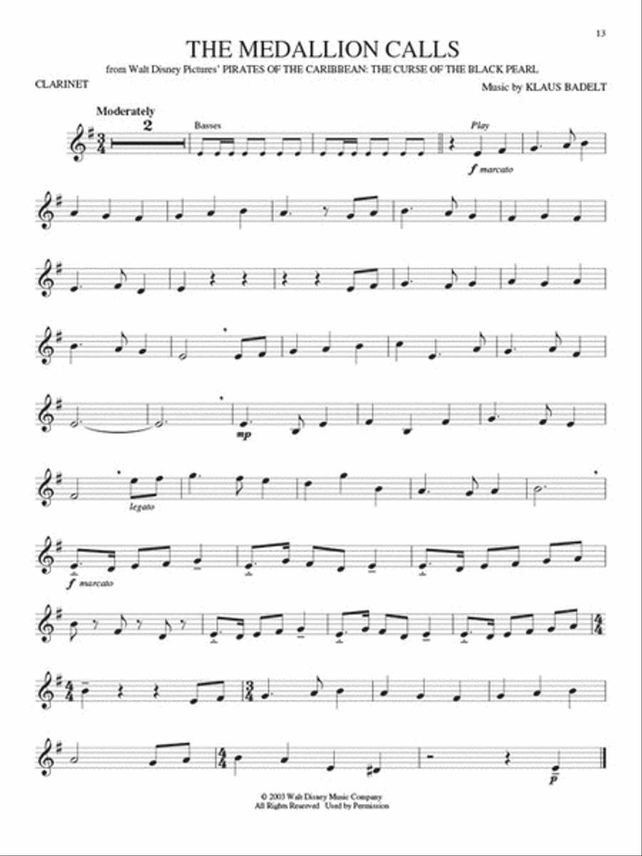 Disney Greats Clarinet Solo scores gallery preview page 5