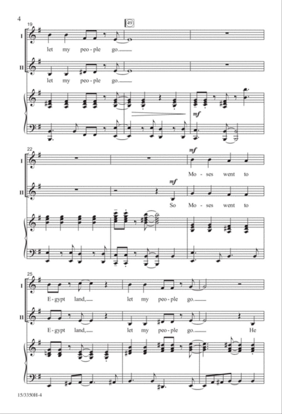 Go Down, Moses 2-Part scores gallery preview page 4
