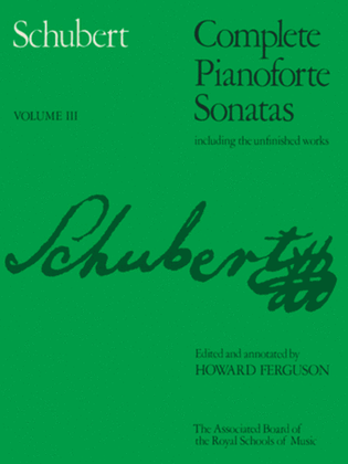 Book cover for Complete Pianoforte Sonatas, Volume III