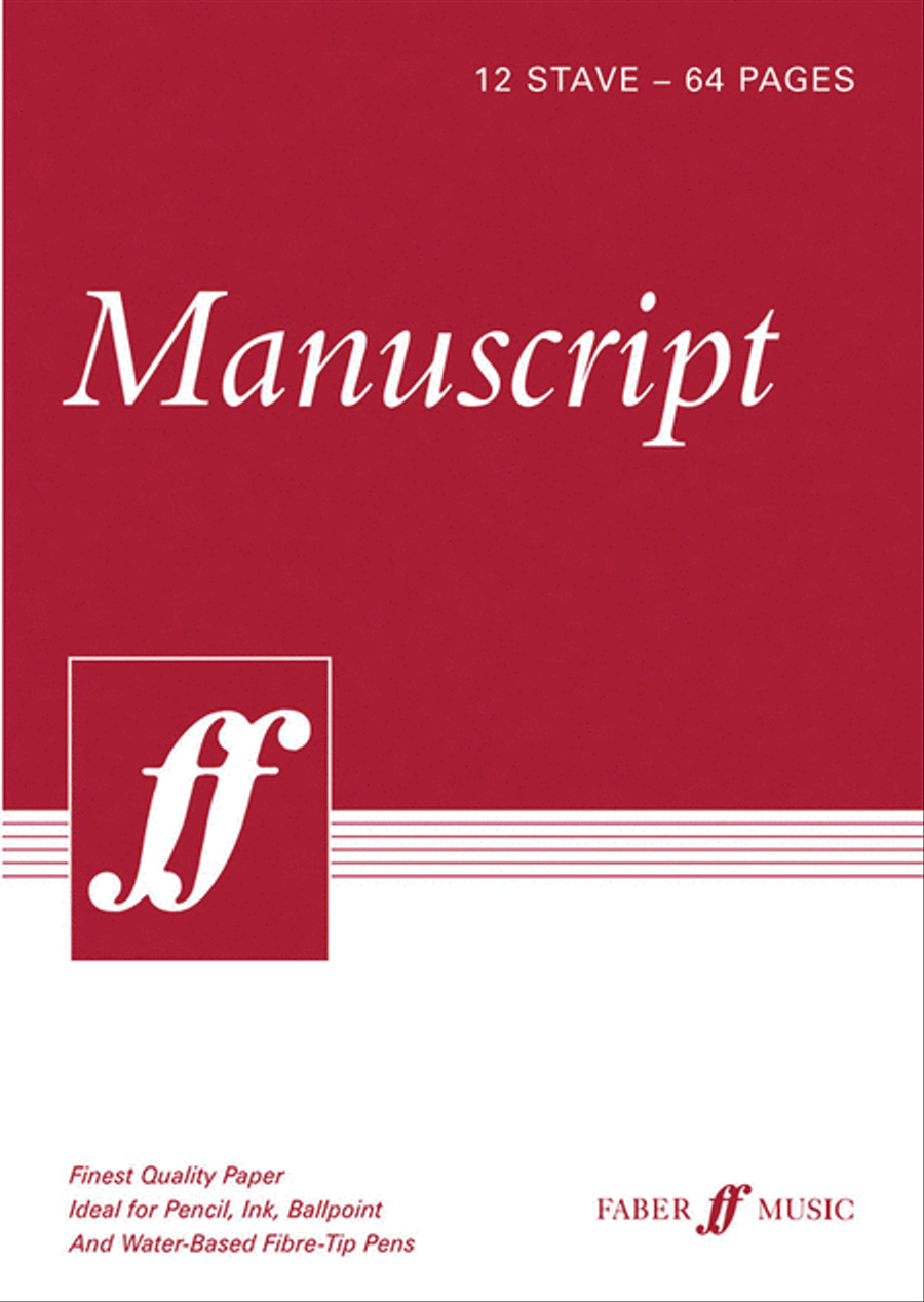 Manuscript Paper -- 12 Stave Full Size (8.5 x 12) Staff Paper scores gallery preview page 1